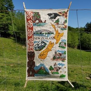 Vintage 80s New Zealand Tea Towel